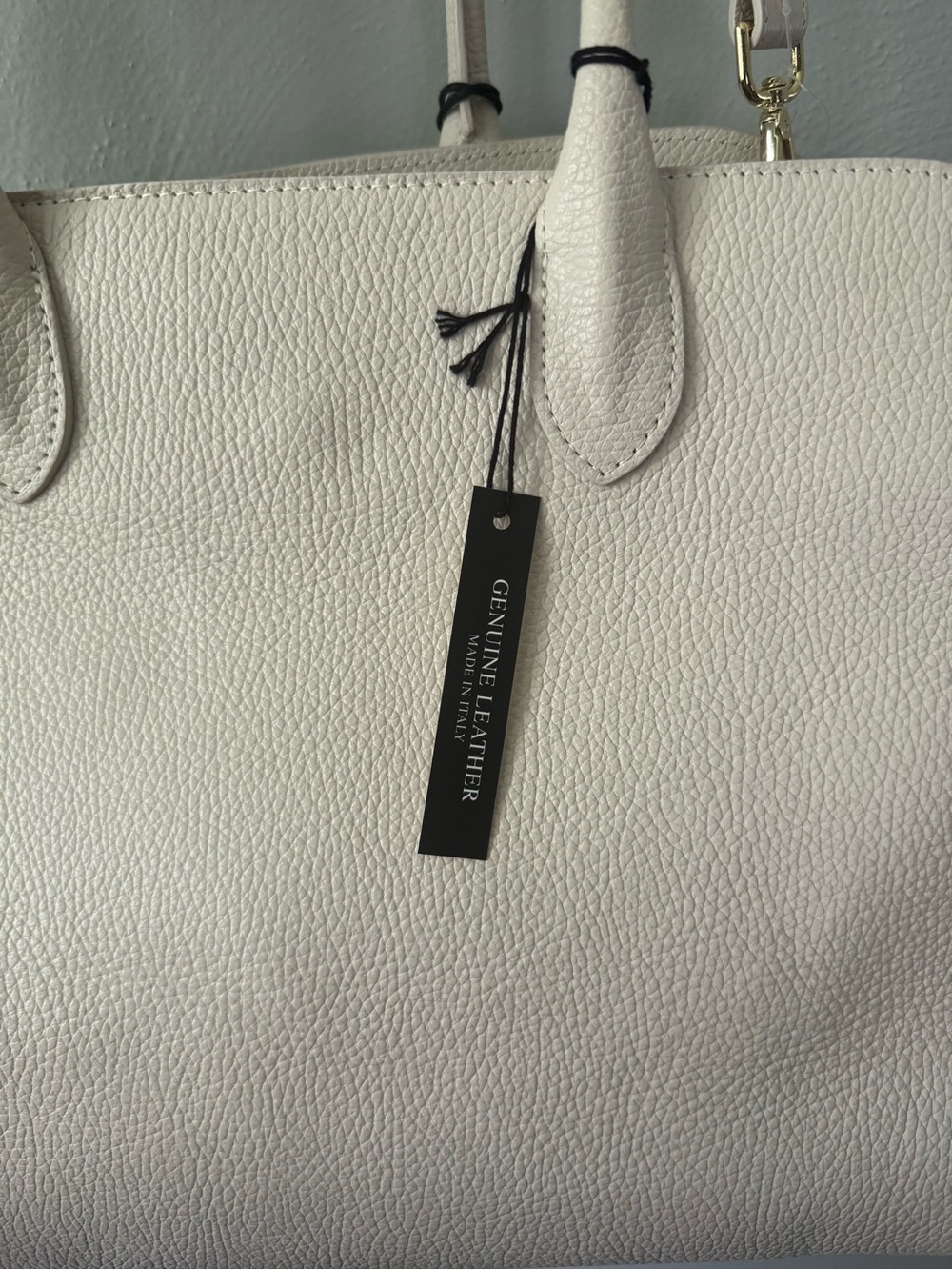 Claudia Firenze Cream Leather Shoulder Bag - Picture 6 of 6